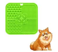RASTKY Cat Slow Feeder Lick Mat with Nonslip Suction Cup, Prevent Choking & Problems, Silicone Dog Pad, 20 X 20cm (Grass Green)