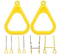RASTKY Children's Yellow Gym Rings Pull Up Ring with 80kg Weight Capacity, Ideal for Developing Sports Skills, Suitable for Kids Aged 3+ (Yellow)