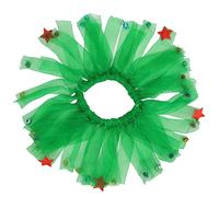 RASTKY Christmas Jingle Bells Dog Collar Decorative Pet Party Accessories for Dogs Cats Rabbits Holiday Green Tulle Ribbon Bell Collar (M)