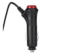 RASTKY Cigarette Lighter Cable 12V Power Supply to 5.5 X 2.1mm Plug - 1.9M Adapter Spring Cable with and Indicator Light