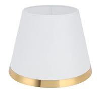 RASTKY Classic Iron Fabric Lampshade European Style for E27 Bulbs Durable Lamp Shade Decor for Study Room Studio Clamp/Holder On Installation (PX129 White)