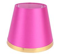 RASTKY Classic Iron Fabric Lampshade European Style for E27 Bulbs Durable Lamp Shade Decor for Study Room Studio Clamp/Holder On Installation (PX131 Rose red)
