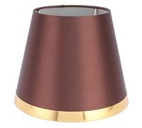 RASTKY Classic Iron Fabric Lampshade European Style for E27 Bulbs Durable Lamp Shade Decor for Study Room Studio Clamp/Holder On Installation (PX133 Coffee)