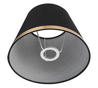 RASTKY Classic Iron Fabric Lampshade European Style for E27 Bulbs Durable Lamp Shade Decor for Study Room Studio Clamp/Holder On Installation (PX125 Black)