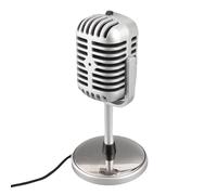 RASTKY Classic Vintage Microphone Double Singing Experience for Studio Recording Karaoke Party Premium Plastic