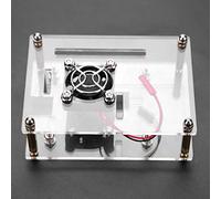RASTKY Clear Acrylic Case with Cooling Fan for 2 3 Model B - Durable Box for Tech Geeks and DIY Enthusiasts