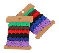 RASTKY Color Zigzag Ribbon Durable Sewing Material for DIY Craft Wedding Hat Decor 8mm for Gift Packaging, Home Decor 2pcs (3)