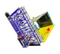 RASTKY Colorful Feeding Area Farm Villa for Watching, Easy to Install, Ideal Birthday Present for Hobbyists [3.74" X 7.48" X 5.71"] (Blue)