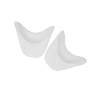 RASTKY Comfortable Silicone Dance Shoe Pads to Protect Toes in Ballet Dancing, Reduce Toe Pain for Ballet Enthusiasts (White with Hole 64772 60020 A0, 64772 60020 A1)