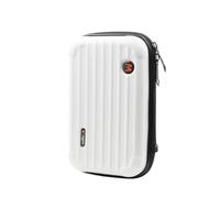 RASTKY Compact Digital Camera Case, PU Leather Bag with Interior Storage Organizer, Large Capacity and Dual Zippers Design, Drop and Crush, Compact, Portable for Ace/Ace Pro with (White)