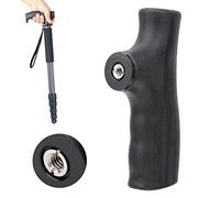 RASTKY Compact Monopod Crutches Head Durable Hiking Pole Accessory for 1/4 Inch 3/8 Inch Screw, Solid Aluminum Alloy Black 4.88x2.36x0.98 (Crutch Head)