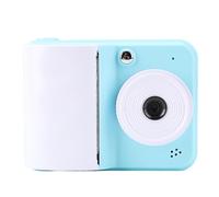 RASTKY Compact Portable Instant Camera with Print Paper, 48MP Video Print Camera for Photos, Ideal for Travelers and Creatives, 3 Rolls of Printing Paper (Blue)