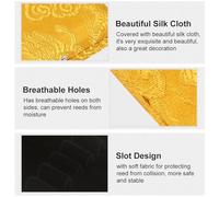 RASTKY Compact Wooden Silk Cloth Case Reed Holder Storage Box 6 Oboe Reeds Oboe Protector Accessory for Musicians Blue/Brown/Green/Red/Yellow (Yellow)