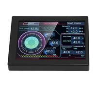 RASTKY Computer Temp Monitor PC CPU Data Monitor, 3.5 Inch Display With Stepless Dimming, Rotating Theme Editor, Type C Connection (Black)