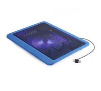 RASTKY Cooling Pad Laptop Cooler Base with USB Hub14" or Below Notebook - Ergonomic Design & Big Fan (Blue)