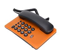 RASTKY Corded Telephone with Mute Function Double Magnetic Handset for Office Home, Wired Landline Phone LAST NUMBER REDIAL, ABS Material 7.9x5.1x2.7in (Orange)