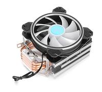 RASTKY CPU Cooler Efficient Fast Heat Dissipation RGB Radiator for Desktop Computers, LED Fan for LGA1366/ LGA1156 / LGA1155 / LGA775, FM1 / AM3+ / AM3 / AM2+ / AM2