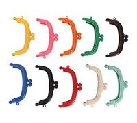 RASTKY Crafty Purse Clasp Frame Durable Plastic Light Weight Coin Bag Kiss Clasp Lock for Crochet Wallet Making 10Pcs Assorted Colors Blue Green Brown White for Coin Bag