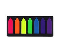 RASTKY Creative Fluorescent Shaped Page Marker Labels, Writable Sticky Notes for Key Points, Easy to Find, PET Material, 20 Sheets/Pad, for Teachers and Office Staff (#1)