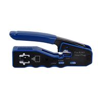 RASTKY Crystal Head Crimper Labor-Saving Ethernet Cutting Tool for Wire Stripping and Crimping, for Network Cable Technicians Black