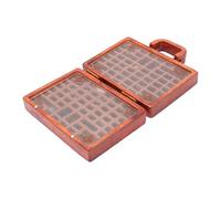 RASTKY Crystal Mineral Display Showcase Elegant Stone Storage Holder Case with Various Compartments for Rock Enthusiasts and Gem Collectors Material: Density Board Size: 3.9 X 2.8 X 1.2in