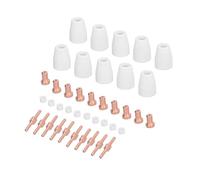 RASTKY Cutting Torch Consumables Kit Durable Nozzle & Electrode Set for PT31/LG40/CUT40-40pcs Replacement Parts for Cutting Equipment, Applicable for PT31/LG40/CUT40 Torch Accessories