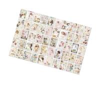 RASTKY Decorative Scrapbook Paper Dappled Poetry Series 100 Sheets, Vintage Aesthetic Journaling Background Paper for Handbook, Notebook, Classic Design Kraft (Type 1)