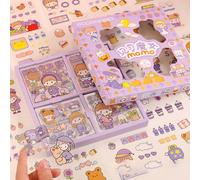 RASTKY Delicate Cartoon Pattern Notebook Sticker Pack, 100 Pieces Scrapbook Stickers for Diary Ca, RDS Crafts, Easy to Tear Off Stickers for Notebook (#3)