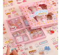 RASTKY Delicate Cartoon Pattern Notebook Sticker Pack, 100 Pieces Scrapbook Stickers for Diary Ca, RDS Crafts, Easy to Tear Off Stickers for Notebook (#4)