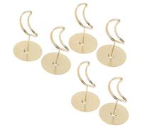RASTKY Desk Memo Note Holder Stable Picture Card Paper Menu Stand 6Pcs Moon Shaped for Business Conference