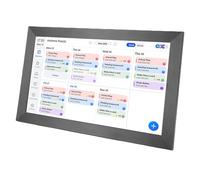 RASTKY Digital Calendar 15.6in Full HD Touchscreen Smart Family Planner for Household Management, Interactive Hearth Display for Modern Home Decoration (UK Plug)