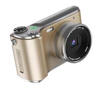 RASTKY Digital Camera 16x Zoom Anti Shake 4K 64MP Camera with 3.0 Inch 180° Flip Screen Filters Flash Loop Recording Smile Photography (Gold)