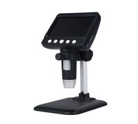 RASTKY Digital Microscope High Resolution 1000X Magnification with 4.3" IPS Display for PCB Inspection and Student Education Science Biology Chemistry - ABS Black (369)