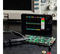 RASTKY Digital Portable Oscilloscope Compact 2 Channel USB Interface for Electronic Engineering, Aluminum Alloy Color, with Signal Generator for Hobbyists and Professionals