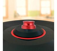 RASTKY Disc Stabilizer Record Weight Clamp with Metal Stabilizer Function - Aluminum Stabilization Tool Turntables (Red)