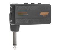 RASTKY Distortion Effect Guitar Headphone Amplifier Chargeable Plug Amp with LED Indicators, Portable and Easy to Carry, for Musicians and Guitar Enthusiasts ABS + Electronics Black Approx. 8.3 X