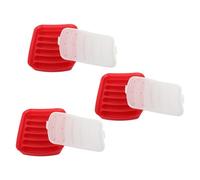 RASTKY DIY Hot Dog Making Mould Safe Baking Tools for Kids, 3PCS Silicone Mold for Sausage Cake, -40 to 230℃ Green (Red)