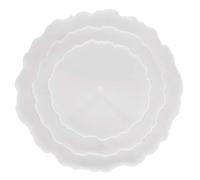 RASTKY DIY Three Layer Tea Tray Silicone Mold Set Odorless and Flexible for Hand Craft Enthusiasts 5.9"-9.8"