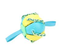 RASTKY Dog Training on a Rope Interactive Dog Toy with Rope Wear Resisting Promoting Pet Exercise Interactive Chew Training Game Indestructible Toy with Handle (Green)