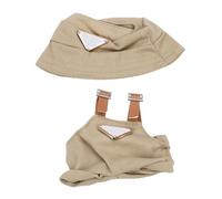 RASTKY Doll Clothing Set Cute and Charming Overalls and Hat Outfit Collection for 17cm Dolls Display Holiday Present for Enthusiasts and Style Conscious Children (Khaki)