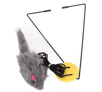 RASTKY Door Hanging Mouse Cat Toy Interactive Adjustable Retractable Cat Catching Mouse Toy for Relationships, for Doors Windows Seats, Plush