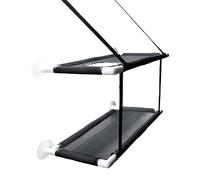 RASTKY Double Deck Cat Window Perch Hammock Breathable Sunbath Bed for 2 Cats Blue Suction Cups Seat