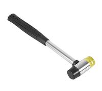 RASTKY Double Face Rubber Hammer Soft Leather Craft Mallet with Steel Handle for Leather Carving Hammer, Crafting Workshop (25MM)
