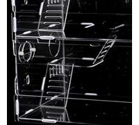 RASTKY Double Layer Acrylic Hamster Cage - Transparent, Breathable Hamster House for Small Animals Including Guinea Pigs and Sugar Gliders - Easy to Clean with Integrated Handles (35x25x35cm /