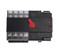 RASTKY Dual Power 100A AC 4P Electrical Transfer Switch for Household Rail Mounting Reliable Continuous Power Supply for Home, Factory PC Material