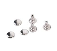 RASTKY Durable 201 Stainless Steel Round Single Cap Rivets 500 Sets 7x6mm for Leather Craft Bag