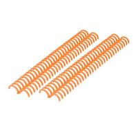 RASTKY Durable 30 Holes 22mm Inner Diameter Binding Comb Set, Glossy Surface Paper Binding Tool for Long-Term Use, PP Material (Orange)