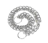 RASTKY Durable Double Row Iron Neck Chain Collar, Exquisite Welding, Non-Strangling, for Large Dogs (Large)