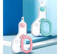 RASTKY Durable Mini Cat Nail Clipper with LED Light for Small Pets, Long Lasting Sharpness Cat Claw Care Kit for Lovers (Blue)