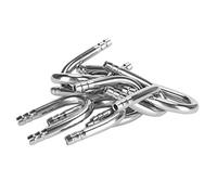 RASTKY Durable Stainless Steel Oxygen Pump Elbow Pipe Set, 10Pcs U-Shape Tube for Fish Tank, Smoothed Incision for Safety, Ideal for Fish Tanks and Aquariums